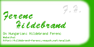 ferenc hildebrand business card